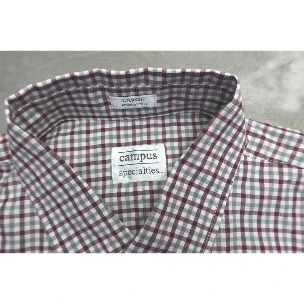 University of South Carolina Gamecocks Gingham Button Down Shirt Men's L - Picture 4 of 8